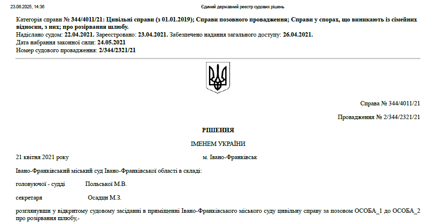 Судове рішення від 21.04.2021 року